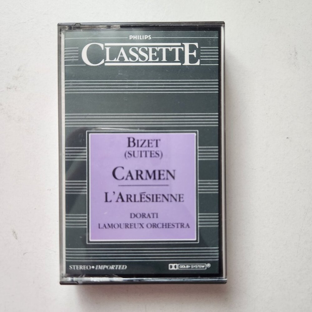 Bizet Carmen & LArlesienne Suites Cassette Tape Antal Dorati Lamoureux Orchestr
